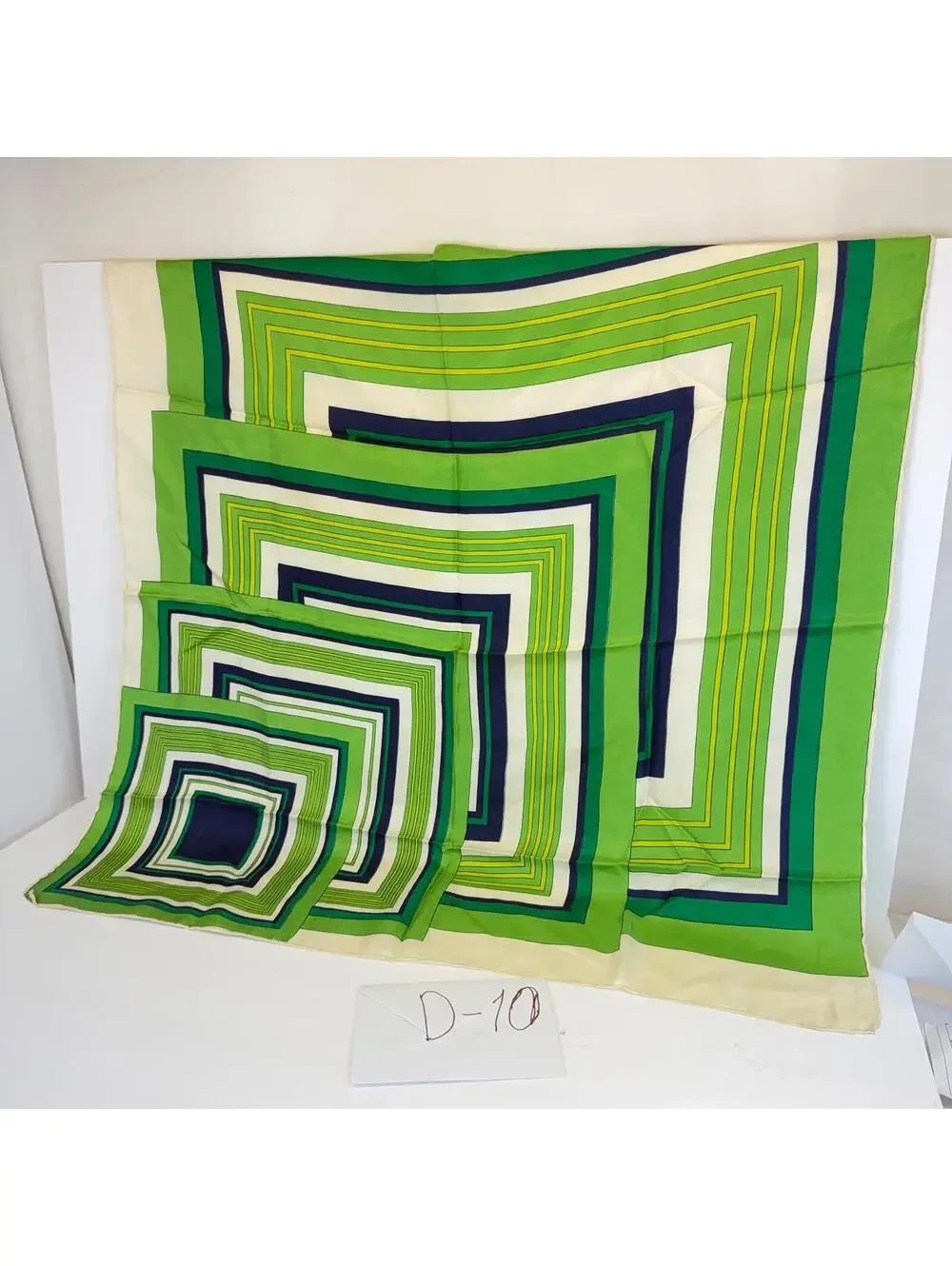 3pc 100% Silk Geometric Print Scarf Set Made in Japan Women's Accessory‎